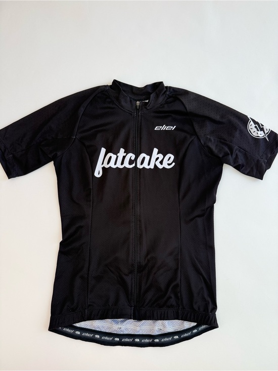 Eliel Tops - Eliel Cycling Fat Cake Club Women's Short Sleeve Jersey Black Size M